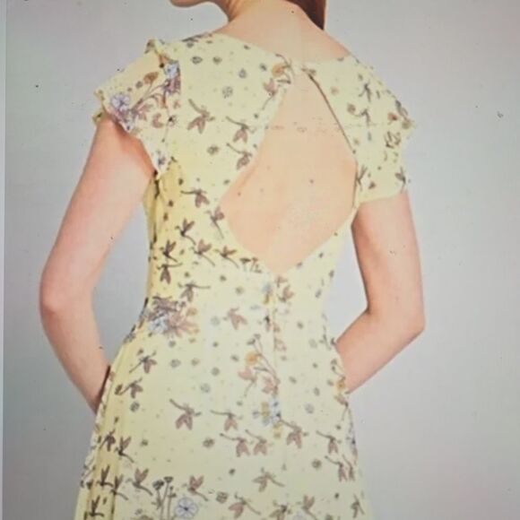 Modcloth Dragonfly Floral Maxi Dress, Open back, Size 2 - Picture 2 of 12